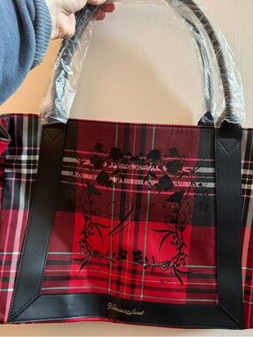 PINK Victoria's Secret Red and Black Plaid Tote
